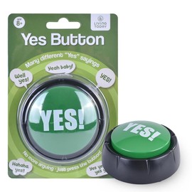 Living Today Yes Sound Button, Talking Yes Buzzer Buttons, Answer Buzzers Button for Game Show, Sound Button, Gag Gifts (Yes Button)