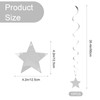 Sdfvsdg Silver Star Hanging Swirl Decorations Ceiling Swirl Foil Decoration
