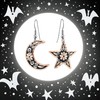 FRONT LINE JEWELRY Women's Mismatched Moon and Star Earrings: Sun