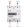 Electric Meter, Single Phase 4P LED DIN-Rail Electricity Power Consumption