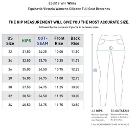 Equinavia Victoria Women's Silicone Full Seat Breeches | Elegant Design | Breathable Fabric - White - 28