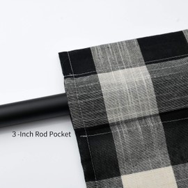 Creativesfun Buffalo Check Plaid Gingham Custom Fit Window Curtain Treatments Rod Pocket