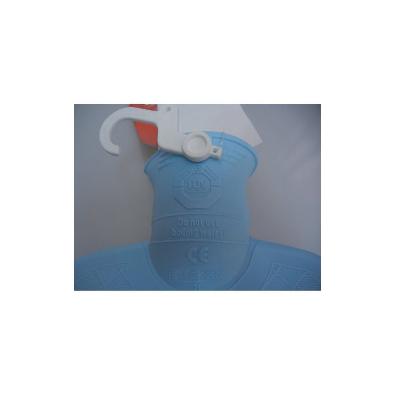 Fashy Children's Hot Water Bottle 0,8 L Single Ribbed Blue