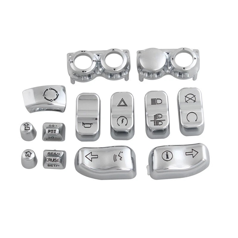TrichTu Mount 13x Chrome Hand Control Switch Cap Button Cover