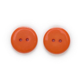 20 Pcs Round Resin Buttons for Scrapbooking Apparel Crafts DIY Decoration (Orange, 23mm)
