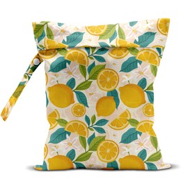 EODFFSGF Wet Dry Wet Bag for Swimsuit Towel Baby Travel Cloth Diapers Beach Gym Toiletries Makeup Storage Bag Summer Vacation Essential Holiday Summer Vibes Lemon