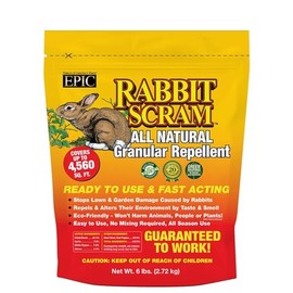 EPIC REPELLENTS Rabbit Scram All Natural Granular Repellent - All-Natural, Animal, People and Pet Safe Granule (6 lb Bag)