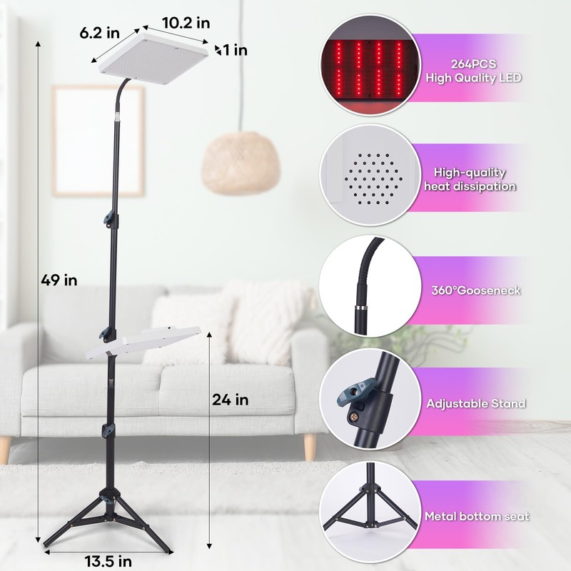 Plant Grow Light indoor,264 LEDs Full Spectrum Plant Light with