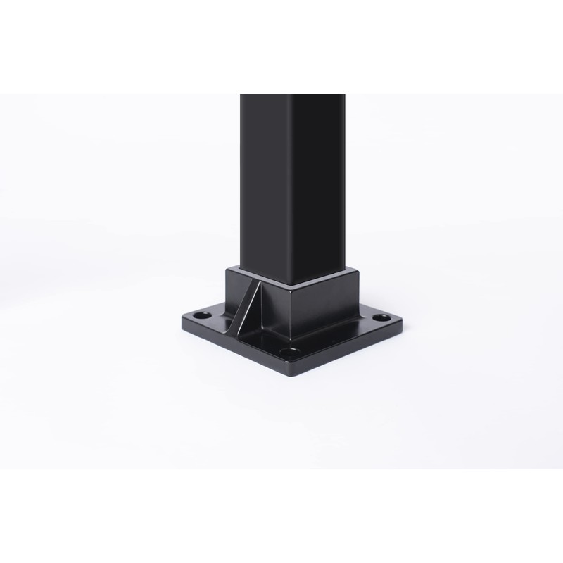 Floor Mount Post Plange for 2" Square Fence Post and