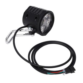 SPYMINNPOO Luz de Scooter Eléctrica de 10 Pulgadas, Faro de Bocina de Bicicleta Eléctrica 2 en 1 Universal de 12?72 V para Accesorios de Ciclismo