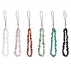 COLORFUL BLING Natural Stone Beaded Phone Charm Crystal Phone Lanyard