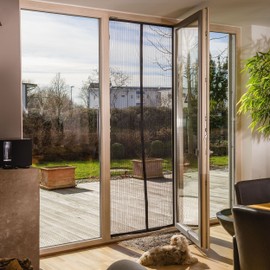 Freiluftraum Magnetic Fly Screen Door Curtain - Door Curtain Mosquito Net Patio Door - Mosquito Protection Curtain for Doors