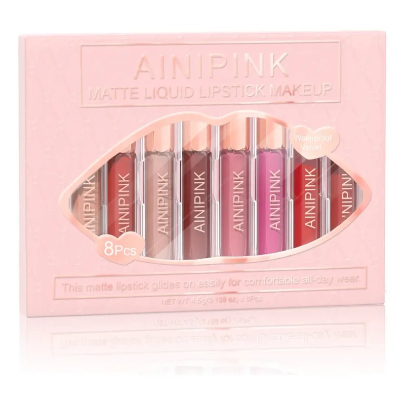 [hzp] Set De 8 Brillos Labiales Antiadherentes .