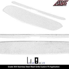 APS Compatible with 2015 Chevy Cruze Stainless Steel Mesh Grille Insert C76342T