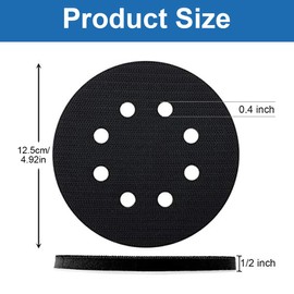 ZYBHMJE 2 Pcs Soft Sponge Sanding Pads, 125mm, 8 Holes, Hook & Loop, Impact Resistant, Low Noise, Suitable for Eccentric Sanders, Aluminum, Alloy Steel, Wood, Metal, Iron, Stainless Steel, Copper