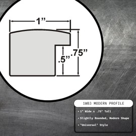 Craig Frames Contemporary, 15x21.25 Black Picture Frame, 1" Wide, Wall Hanging, Dual Display Format, Set of 2