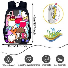 BZQCPLX Cartoon Game Backpack,Dandy Kids Backpacks,Dandy Themed Backpack,Suitability for Elementary and Middle School Students and Game Fans,Back to School Gifts