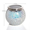 Cooo 2 Pack Heavy Solar Mosaic Crackle Glass Lights with