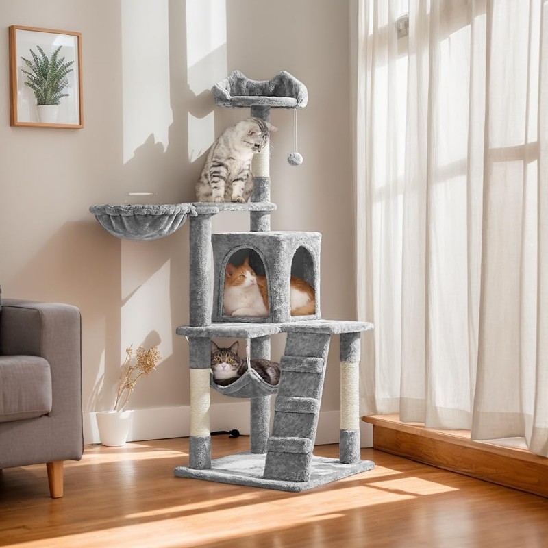 Yaheetech Cat Tree Tower Kitten Condo Scratching Post with Hammock