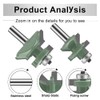 OLETBE Tongue and Groove Flooring Router Bit Set 1/2-Inch Shank