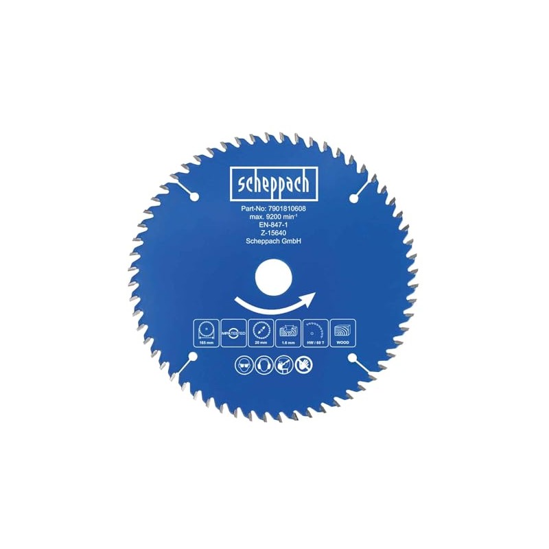Scheppach Circular Saw Blade Diameter 165 x 20 x 1