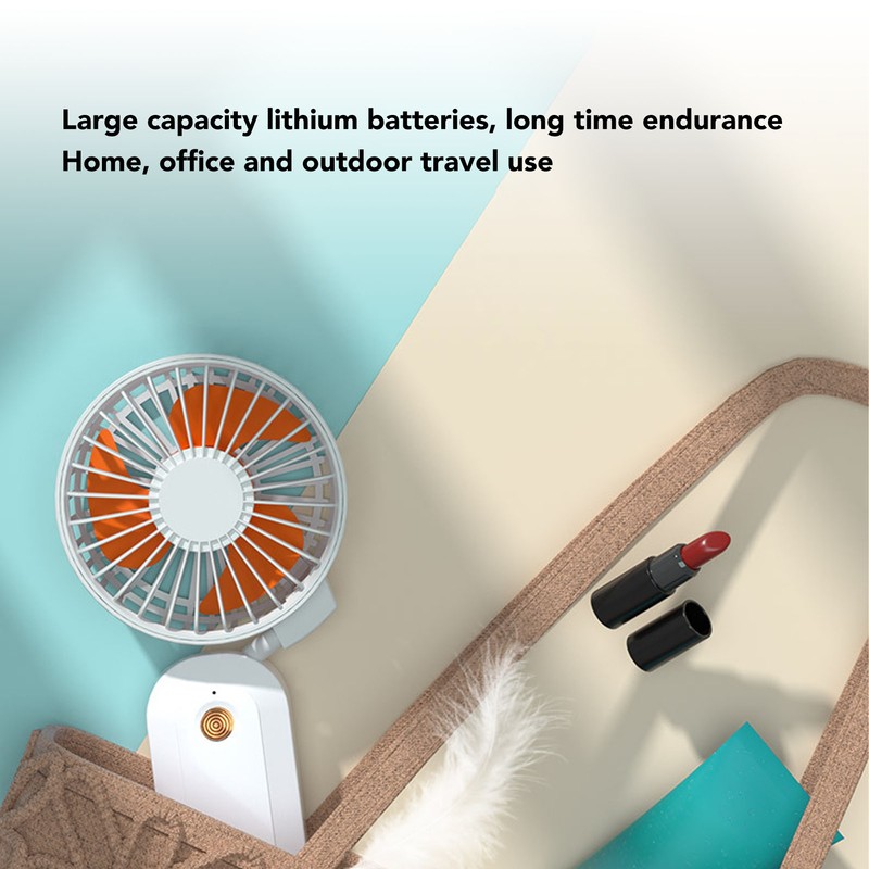 Portable Neck Fan Mini Hanging Handheld 3 Speed Battery Operated