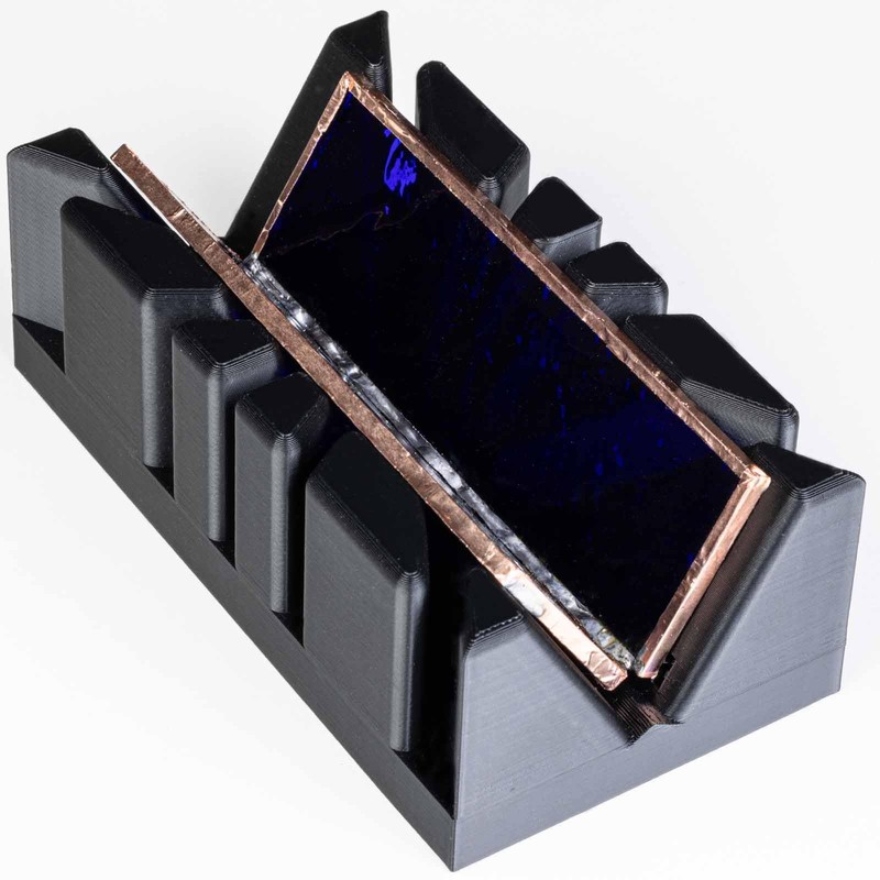 Stained Glass Multi Angle Soldering Jig Tool and Stained Glass