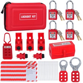 RealPlus Lockout Tagout Kit Electrical Loto - Hasps, Clamp on and Universal Multipole Circuit Breaker Lockout, Safety Padlocks(2 Keys Per Lock), Loto Tags, Plug Lockout