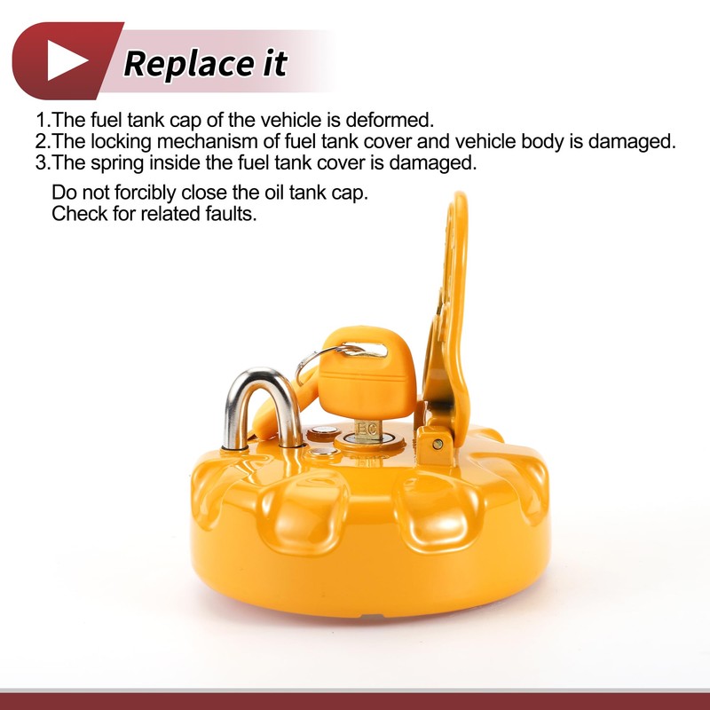 HEROFFIX Excavator Locking Gas Cap for Volvo Locking Fuel Tank