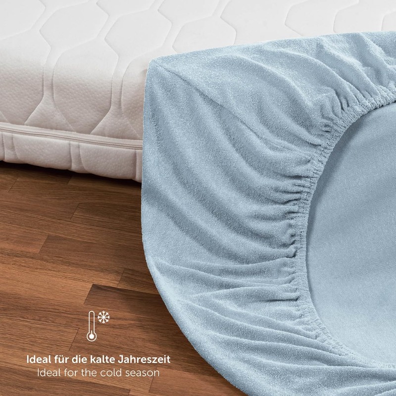 Blumtal Terry Fitted Sheet 90 x 200 cm – Cosy,