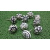 KNOBSWORLD Set of 10 Black & White Ceramic knobs Cabinet