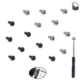 Sam&Johnny Studio Headband Screws Replacement Headset Screws for Beats Studio Pro, Studio3, Studio2, Studio1.0 Wired/Wireless Headphones (8pcs Silver+8pcs Black)