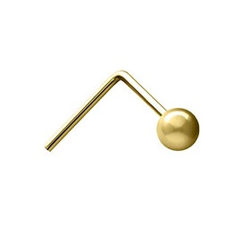 Jewelco London Ladies 9ct Yellow Gold Ball Nose Stud 2mm