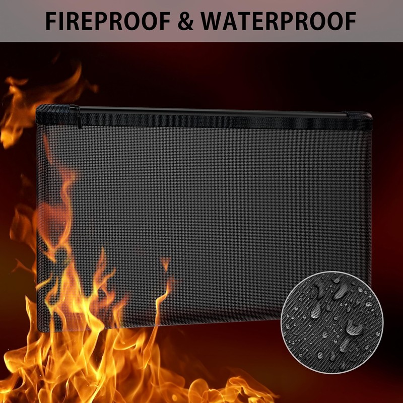 HomeGadget Fireproof Document Bag [17 x 28 cm] with Extra