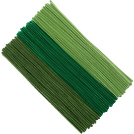 GAGANIU 300pcs Craft Pipe Cleaners, Green Gradient Chenille Stems in 3 Shades for Crafts – 12 Inch Craft Supplies for DIY Projects, Art Activities, Decorations & More