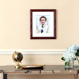 ArtToFrames 5x7 inch Cherry stain on Solid Red Oak Wood Picture Frame, WOM0066-59504-YCHY-5x7