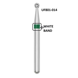 SS White Revelation DIAMOND Burs UF801-014 Ultra Fine Round End 5/Pack