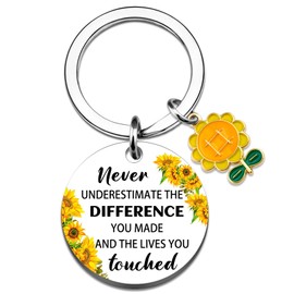 OZUEMUL Adult Stocking Stuffers Women Farewell Goodbye New Job Gift for Coworkers Thank You Keychain for Caregiver Volunteer School Counselor Cool Womens Stocking Stuffers 2025