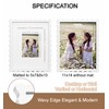 Scalloped 11x14 Picture Frame, Real Glass Wood Frame with Reversible