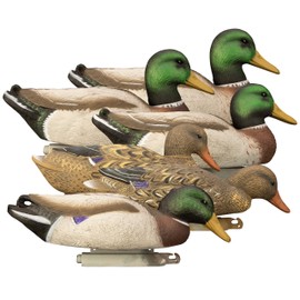 Higdon Outdoors Magnum Mallard Duck Floater Decoys | Removable Swivel Heads | Weighted Keel with Multiple Postures & UV Paint | Realistic Feather Details for Waterfowl Hunting | Foam-Filled | 6pk