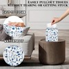OHEGBXE Blue Botanical Plants Tissue Box Cover Square, Tissue Box