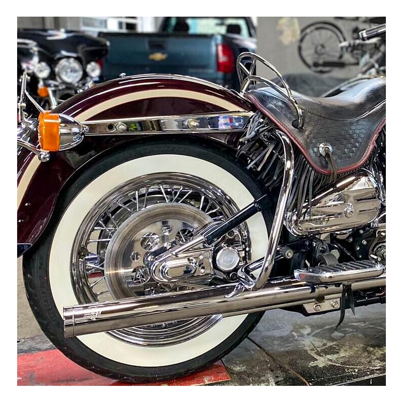 WSays Softail Rear Engine Guard Highway Saddlebag Crash Bar Compatible
