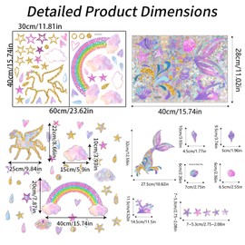 Window Sticke Pony Shape Prism, Pack of 3 Suncatcher Stickers, Rainbow Window Pictures, Bird Stickers for Window Panes, Bird Protection, Window Pictures, Children's Window Film, Stripes, Glass Panels