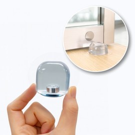 Magnetic Noise-Reducing Door Stopper Floor-Mounted Type 3ea