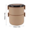 Stainless Steel Lunch Container Round Shape Lightweight Insulation Compact Lunch