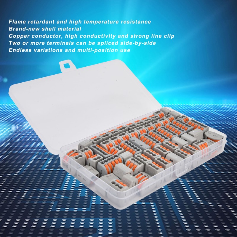 60Pcs Lever Nuts Quick Connect Wire Connector Conductor PCT‑212 ‑
