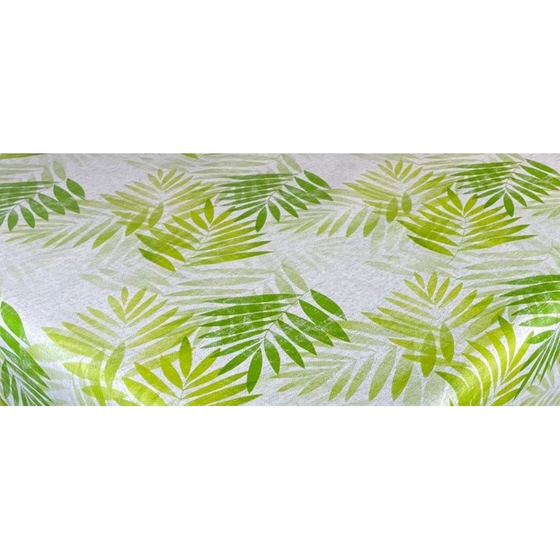 Karina Home Exotic Palm Leaves Green Wipe Clean Tablecloth Vinyl
