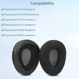 HAIZEEN Ear Pads Compatible with Beyerdynamic DT231 DT231PRO DT235 DT131 MMX2 MMX1 Headphones Ear Pads Replacement Cushion (Breathable Fabric/High-Quality Foam)