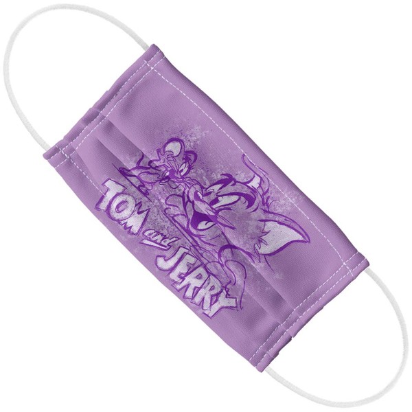 Popfunk Tom and Jerry Sketchy 1-Ply Reusable Face Mask Covering