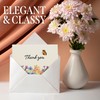 50 Pack Elegant Floral Thank You Cards with Envelopes and